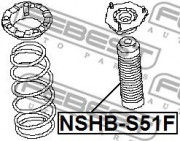 Защитный комплект амортизатора FEBEST NSHB-S51F