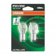 Комплект ламп розжарювання Osram Ultra Life 7528ULT-02B P21/5W (BAY15D)