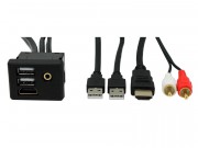 Универсальный удлинитель USB, AUX, HDMI с розеткой Connects2 CT29AX27
