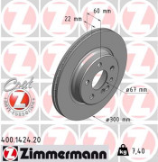 Тормозной диск ZIMMERMANN 400.1424.20