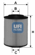 Масляный фильтр UFI 25.075.00
