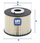 Топливный фильтр UFI 26.055.00