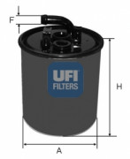 Топливный фильтр UFI 24.416.00