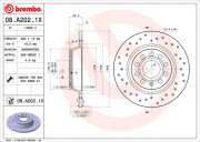 Тормозной диск BREMBO 08.A202.1X
