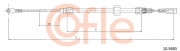 Трос стояночного (ручного) тормоза COFLE 10.9885
