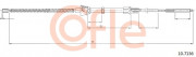 Трос стоянкового (ручного) гальма COFLE 10.7136