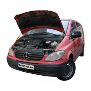 Амортизаторы капота (газовые упоры капота) Euro-Upor EU-ME-VIT-02-2 для Mercedes-Benz Vito (W639) 2003-2014 (2шт)