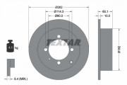 Тормозной диск TEXTAR 92104000