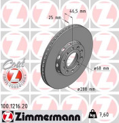 Тормозной диск ZIMMERMANN 100.1216.20