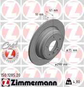 Тормозной диск ZIMMERMANN 150.1285.20