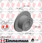 Тормозной диск ZIMMERMANN 400.6469.20