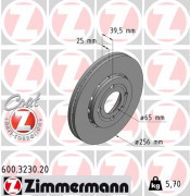 Тормозной диск ZIMMERMANN 600.3230.20