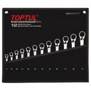 Набор ключей комбинированных реверсивных 8-19мм с трещоткой Toptul GPAQ1203 (12шт)