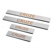 Накладки на пороги для Chevrolet Cruze (2009+) Carmos car0014 (комплект 4шт)