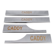 Накладки на внутренние пороги для Volkswagen Caddy (2004-2015) Carmos car300151 (комплект 4шт)