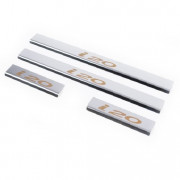 Накладки на пороги Hyundai i20 (2008-2012) Carmos car10070 (комплект 4шт)