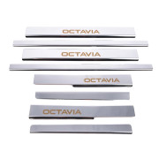 Накладки на пороги для Skoda Octavia 3 (A7) 2013-2019 Carmos car319334 (комплект 8шт)