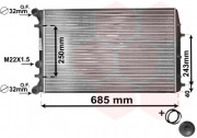 Радиатор охлаждения двигателя VAN WEZEL 76002006