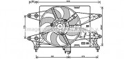 Вентилятор охлаждения радиатора AVA COOLING FT7559