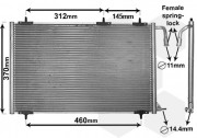 Радиатор кондиционера VAN WEZEL 40005257