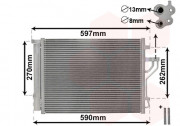 Радиатор кондиционера VAN WEZEL 82005280