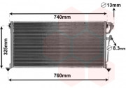 Радиатор кондиционера VAN WEZEL 32005220