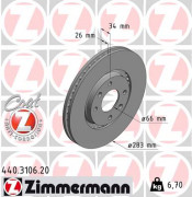 Тормозной диск ZIMMERMANN 440.3106.20