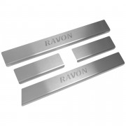 Накладки на пороги для Ravon R4 (2016+) Nataniko PS-RA02 / P-RA02 / PK-RA02 (комплект 4шт)