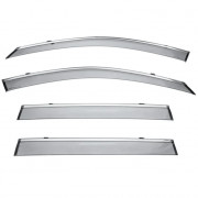 Дефлекторы окон (ветровики) с хромом на Subaru Ascent (2019+) WELLvisors 3-847SU019 (комплект 4шт)