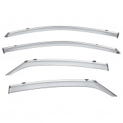Дефлекторы окон (ветровики) с хромом на Toyota Avalon 4 (XX40) 2013-2018 WELLvisors 3-847TY050 (комплект 4шт)