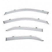 Вітровики (дефлектори вікон) з хромом Chevrolet Equinox (2010-2017) WELLvisors 3-847CH022 (комплект 4шт)