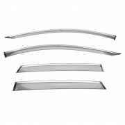 Вітровики (дефлектори вікон) з хромом на Ford Escape (2020-2022) WELLvisors 3-847FD025 (комплект 4шт)