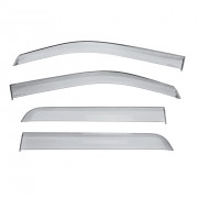 Дефлекторы окон (ветровики) на Ford F-150 (CrewCab) 2009-2014 WELLvisors 3-847FD011 (комплект 4шт)