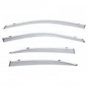 Дефлекторы окон (ветровики) с хромом на Lexus GS (2013-2018) WELLvisors 3-847LX022 (комплект 4шт)