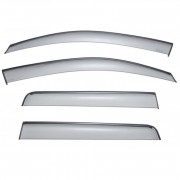 Вітровики (дефлектори вікон) з хромом Mitsubishi Outlander 3 (2014-2019) WELLvisors 3-847MI004 (комплект 4шт)