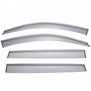 Дефлекторы окон (ветровики) с хромом на Acura MDX (2007-2013) WELLvisors 3-847AC002 / 3-847AC003 (комплект 4шт)