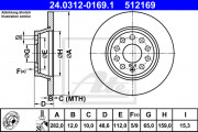 Тормозной диск ATE 24.0312-0169.1