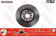 Тормозной диск TRW DF4350S
