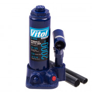 Гидравлический бутылочный домкрат в пластиковом кейсе Vitol T90204S / ДБ-02006К (2 т)