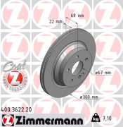 Тормозной диск ZIMMERMANN 400.3622.20