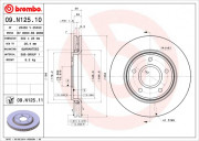 Brembo Тормозной диск BREMBO 09.N125.11