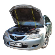 Амортизаторы капота (газовые упоры капота) Euro-Upor EU-MA-6-01-2 для Mazda 6 (GG) 2002-2008 (2шт)