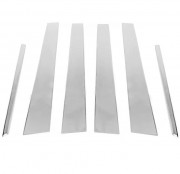 Молдинги на дверные стойки Mercedes-Benz E-класса (W210) 1995-2002 Carmos car4435 (6шт)