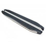 Боковые пороги (подножки) Honda Pilot (2015+) / Acura MDX (2013+) Omsa Line BlackLine brr023+bkl183 (2шт)