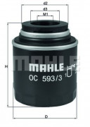 Масляный фильтр MAHLE OC593/3