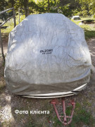 Тент-чохол для автомобіля Alzont Car Cover Premium V1 Waterproof 3-layer M Hatchback (419-445см) сірий колір