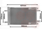 Радиатор кондиционера VAN WEZEL 09015702