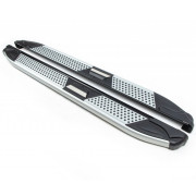 Боковые пороги (подножки) Land Rover Freelander 2 (2006-2014) Erkul Mevsim Grey brr037+mvs173 (2шт)
