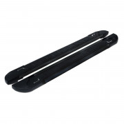 Боковые пороги (подножки) Hyundai Santa Fe (SM) 2000-2006 Erkul RedLine Black brr025+rlnb1173 (2шт)