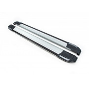 Боковые пороги (подножки) Mercedes-Benz ML-класса (W164) 2006-2011 Erkul Rainbow brr041+rai193 (2шт)